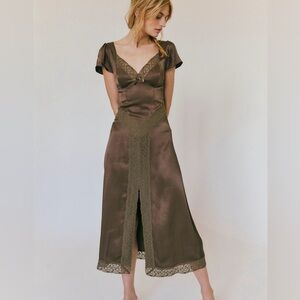 Free People Pink Skies Midi Dress